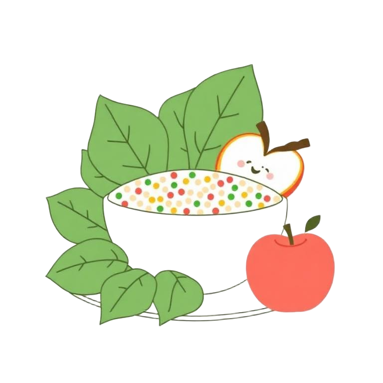 Illustration of a balanced plate of whole foods